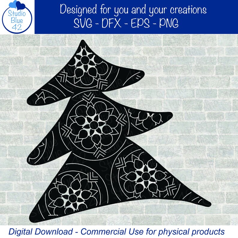 Download Christmas Tree Mandala SVG Christmas Tree SVG Christmas | Etsy