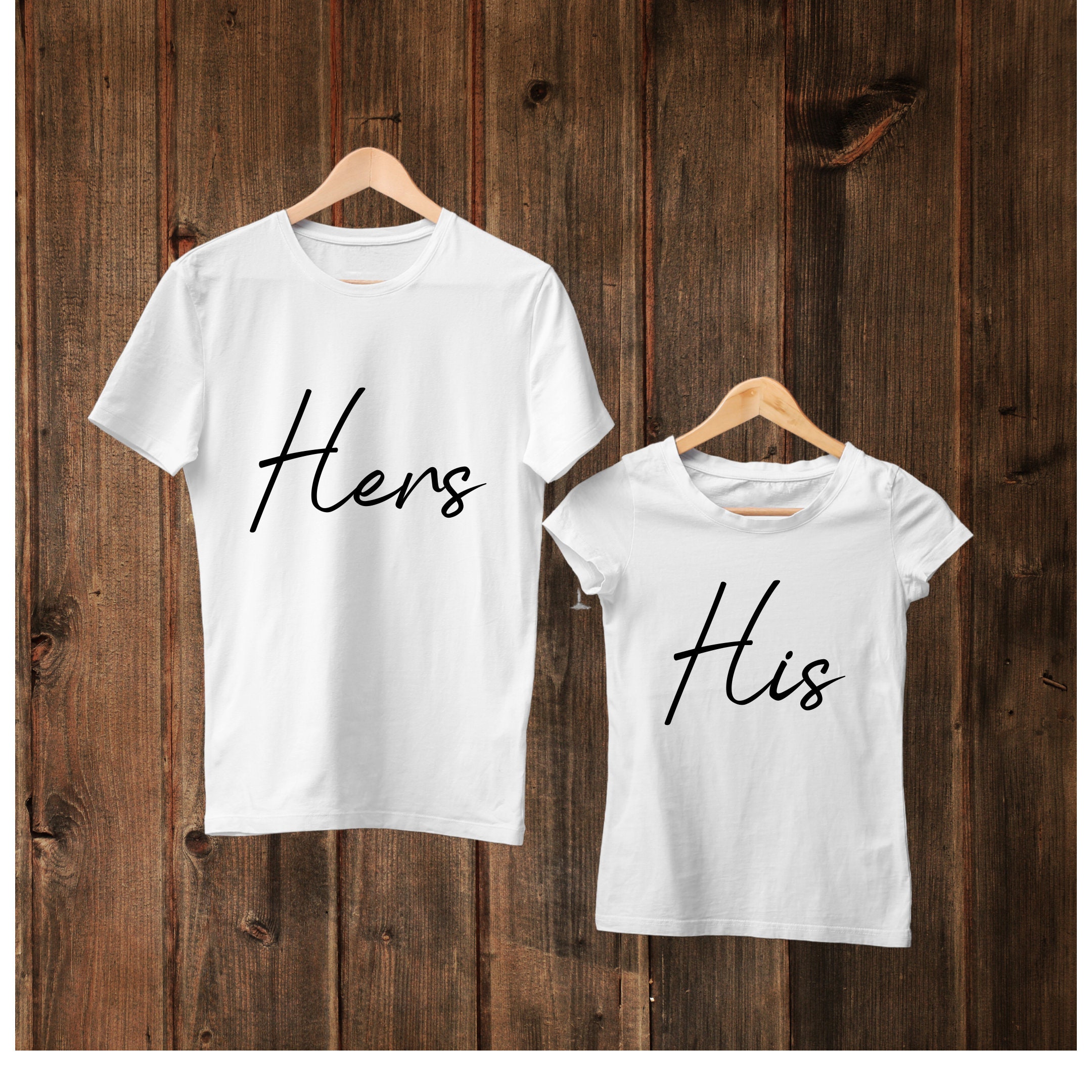 His and Hers Couple T-shirts - Etsy UK