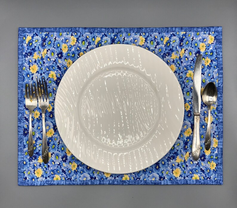 2 Quilted, Reversible, Placemats Etsy