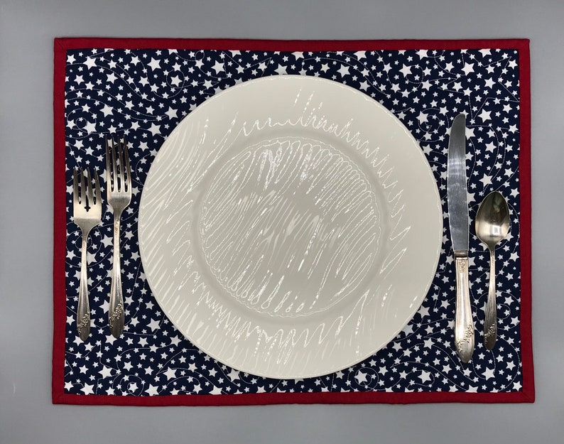 4 Quilted, Reversible, Placemats Etsy