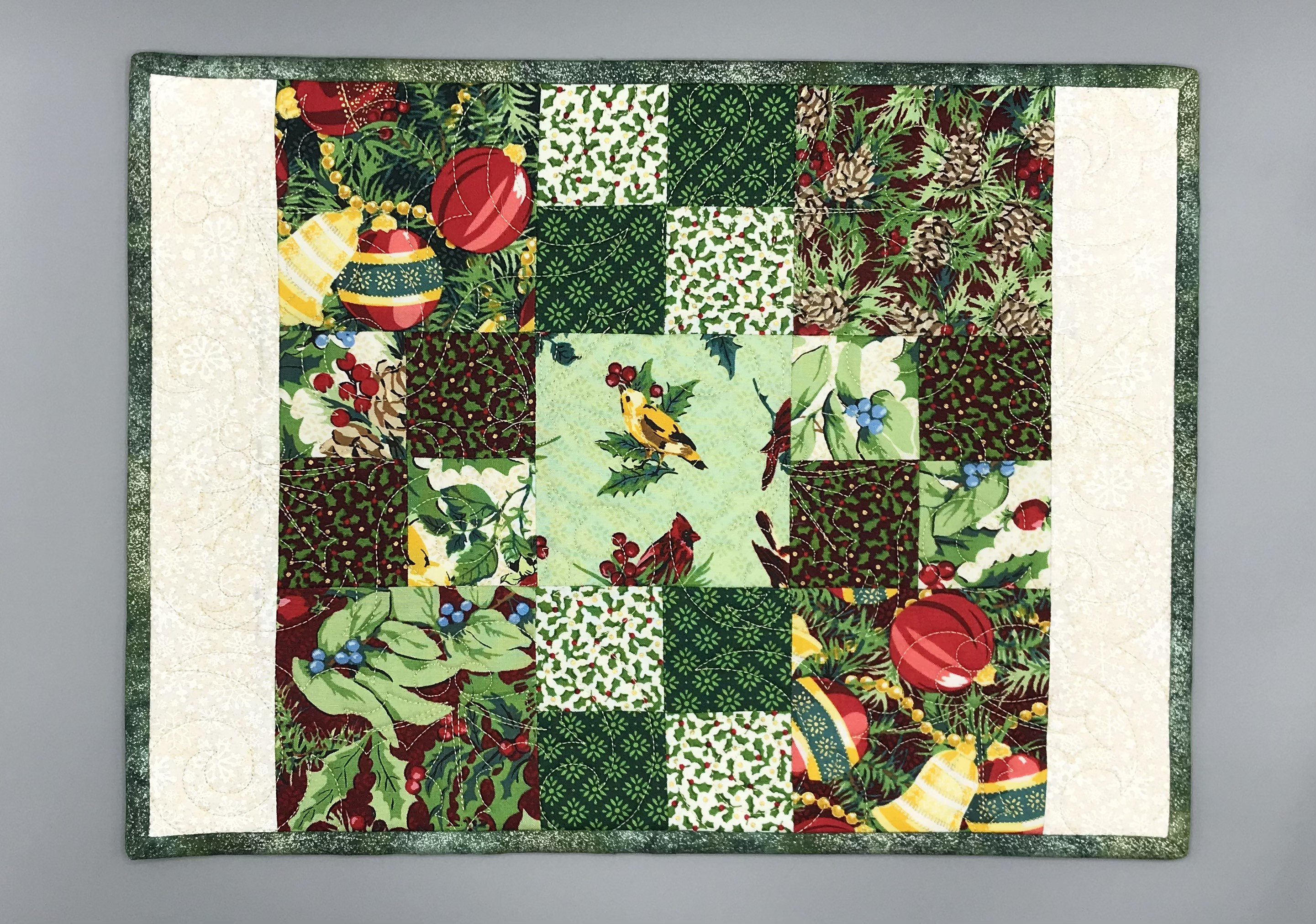 8 Quilted, Reversible, Christmas Placemats Etsy