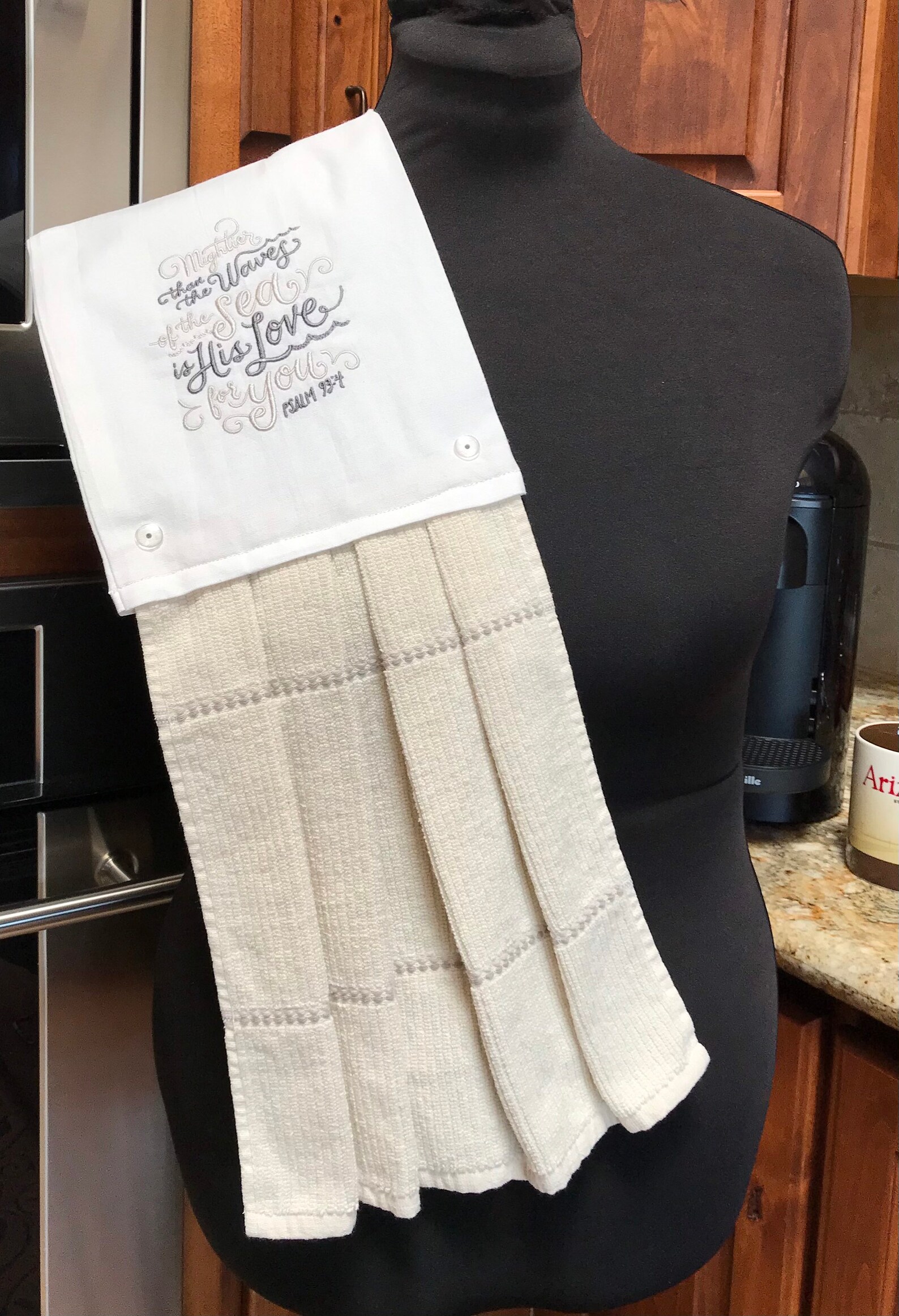 Embroidered Over the Shoulder Kitchen Towel Etsy