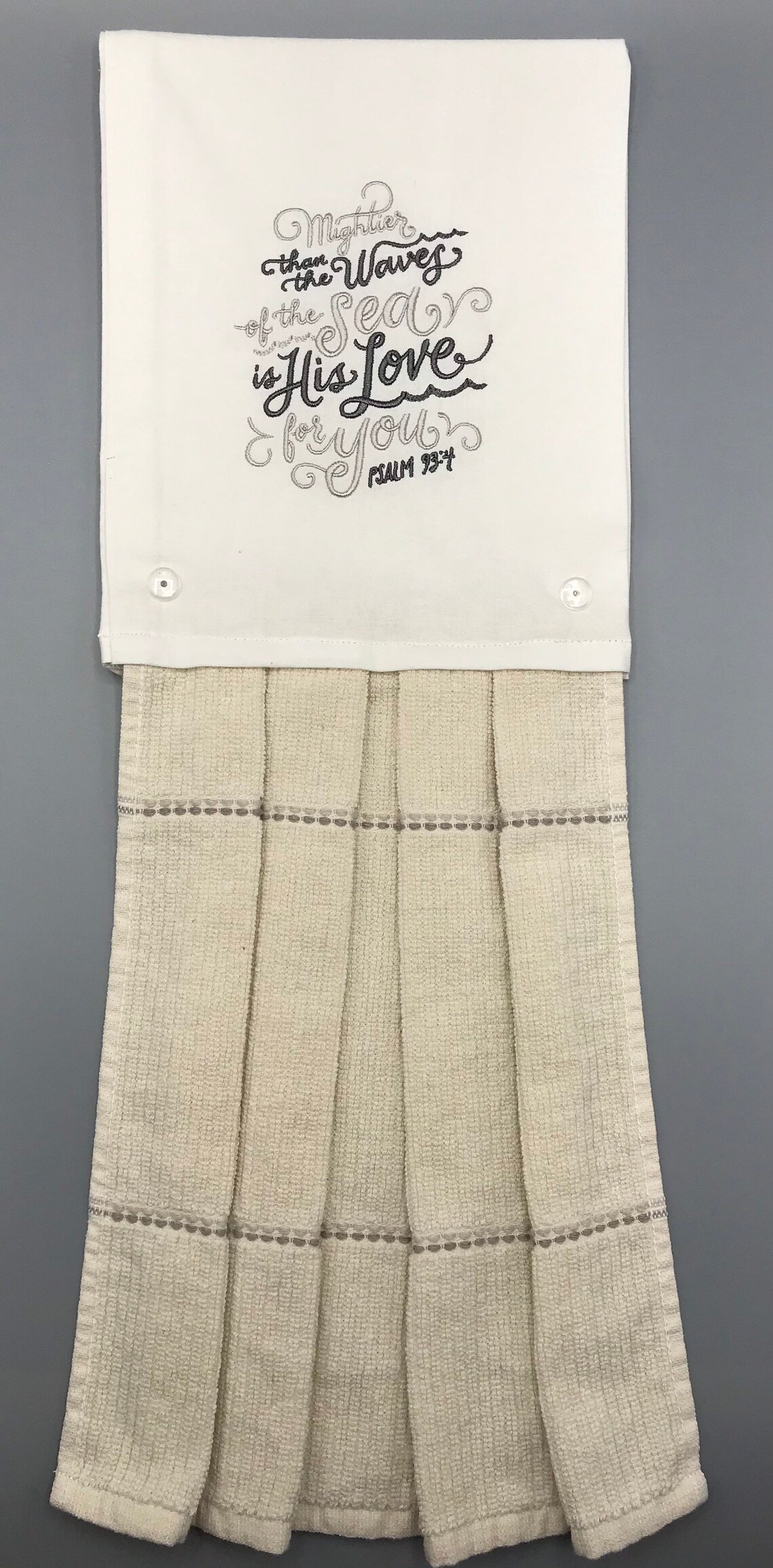 Embroidered Over The Shoulder Kitchen Towel Etsy