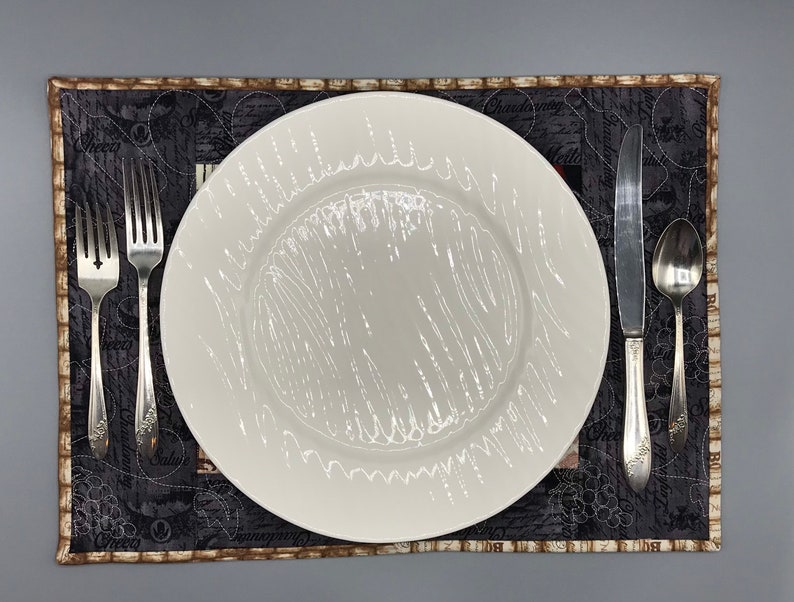 4 Quilted, Reversible, Placemats Etsy