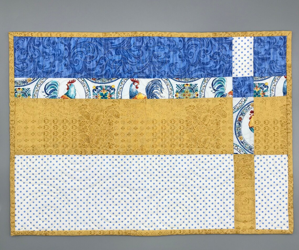 4 Quilted, Reversible, Placemats Etsy