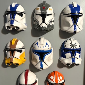 Clone Trooper helmet LED Wall Art from Star Wars the Clone Wars (wireless) with customizable Lithophane visor - The Art Dart Shop