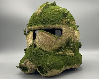 Custom Mossy Clone Trooper Helmet: Star Wars Wearable Resin Cosplay