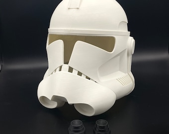Capacete de clone trooper faça você mesmo, fase 2, peças impressas em 3D de plástico - crie seu próprio capacete de clone trooper vestível - a loja de dardos de arte