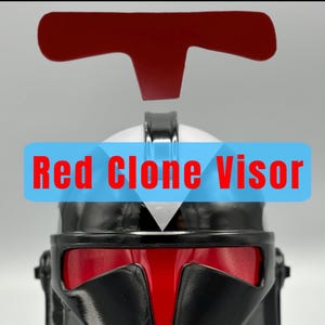 Star Wars Red Visor For Clone Trooper Helmet Black Tinted Visor and Metal Mouth Mesh - Clone Trooper Visor shield piece - The Art Dart Shop