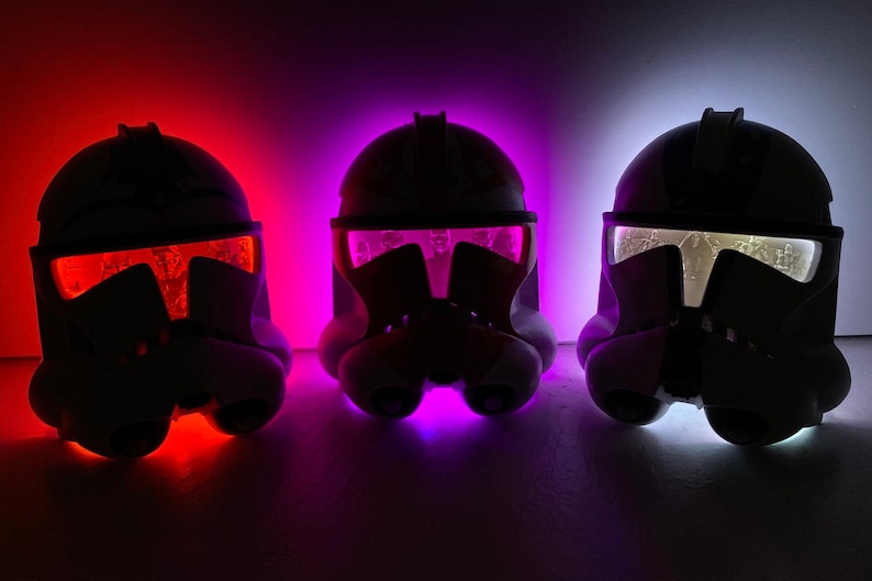 Clone Trooper Helmet LED Wall Art From Star Wars the Clone Wars