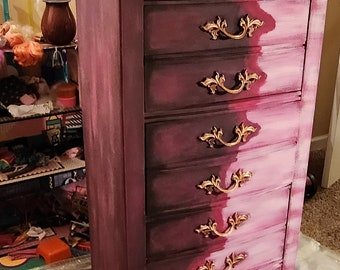 french Provincial lingerie chest handpainted in chalk paint