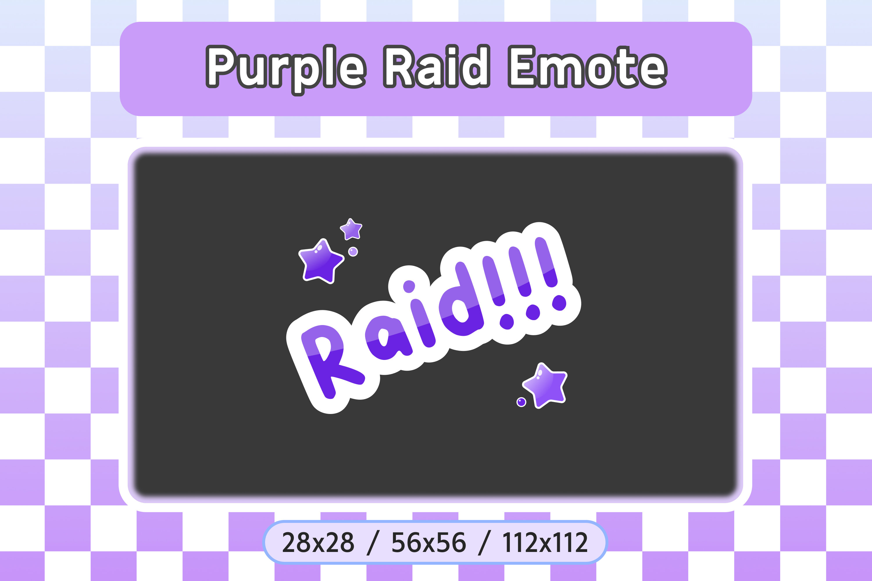 Twitch Emote Raid Purple Stars Streamer Discord Chat | Etsy