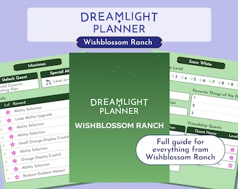 Dreamlight Valley Wishblossom Ranch Planner - Full Guide for DLC | Goodnotes Template | Printable
