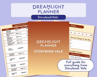 Dreamlight Valley Storybook Vale Planner - Full Guide for DLC | Goodnotes Template | Printable