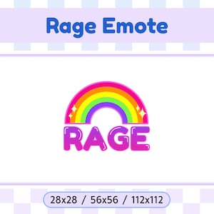 Twitch Emote | Rage Rainbow | Streamer Discord Chat