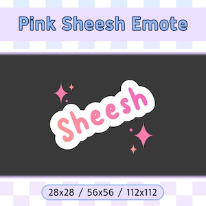 Twitch Emote Sheesh Pink Streamer Discord Chat | Etsy