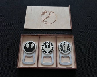 Caja regalo de abrebotellas magnéticos con “Star Wars” Galáctico, regalo, abrebotellas, abrebotellas cosplay, llavero hombre, llavero personalizado