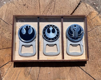 Star Wars Bottle Opener Gift Set: Galactic Republic Aluminum Openers