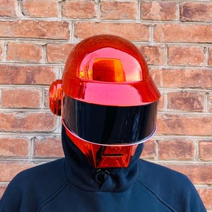 Thomas Bangalter Daft Punk Cosplay Helmet: Real Chrome Finish
