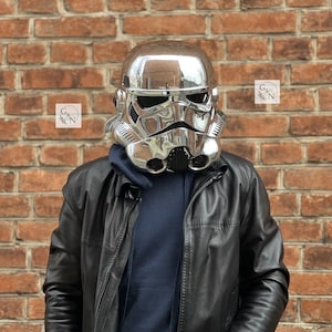 Chrome Stormtrooper Helmet, Helmet, Star Wars Helmet, Cosplay Helmet, Cosplay Helmet, man helmet, men helmet, personalized custom gift
