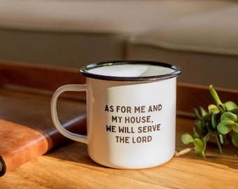 christian coffee mug as for me and my house mug gift simple modern gift Jesus lover home decor gift for daughter keepsake faith based