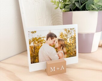 custom block full size name and date film rattan stand photo gifted fujifilm instax camera stand framed photo gift instant film fujifilm