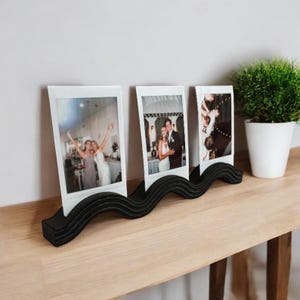 bridesmaid gift modern wavy polaroid stand wedding decor home decorations photo gifted photo holder instax fujifilm polaroid picture frame