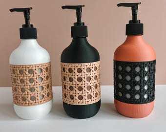 Seifenspender Rattan Badezimmer Dekor Plastik Seifenflasche Pumpe Lotion Organisation Badezimmer Produkte Boho moderne Wohnkultur Seifenflasche