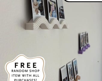 BUNDLE of three wavy polaroid picture stand instax film stand photo gifted fujifilm instax camera pic stand  photo gift instant fujifilm