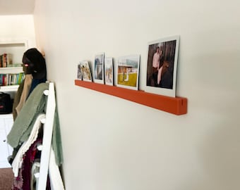 Estante para fotos tipo repisa, fotos de película Instax, fotos Polaroid, exhibición de pared, galería de arte, riel para fotos de pared, exhibición de películas, decoración, regalo, estante para fotos tipo repisa (modular)