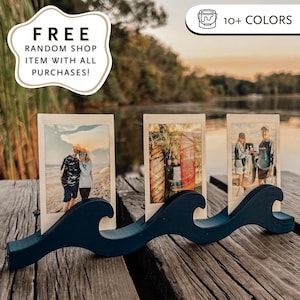 ocean wave picture stand beach decor for family film photo memory display stand surfing themed stand decoration boy room beach theme frame