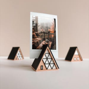 polaroid picture stand a-frame cabin decor instax film stand photo gifted fujifilm instax camera pic. stand framed photo gift travel airbnb