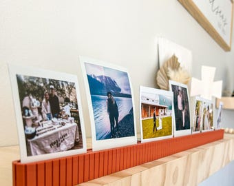 picture ledge photo stand instax film photos gifted instax framed small photo display film decor gift ribbed mid-century modern (modular)