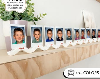 K-12 Polaroid Picture Stand | custom school milestone graduation polaroid photo stand for instax film photos gifted framed school year
