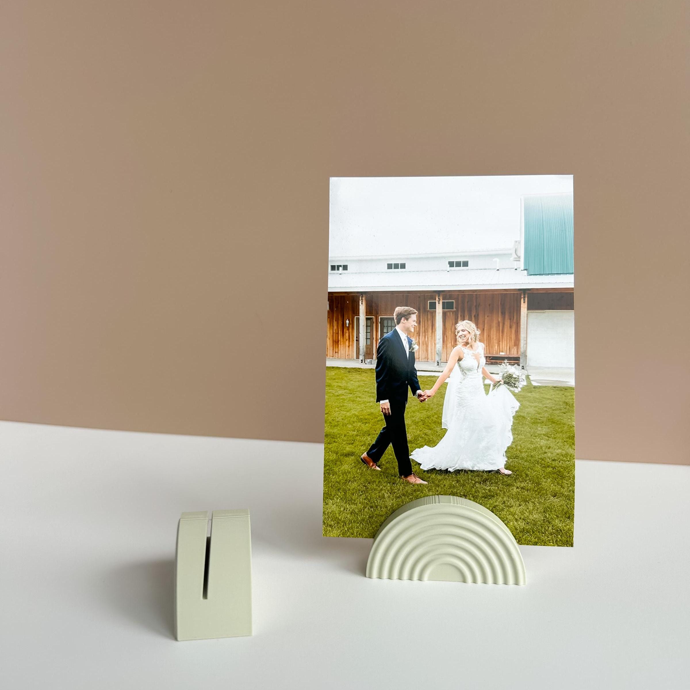 Suporte decorativo para fotos em arco, 4x6 fotos, moldura para presente, decoração boho para casa, suporte para exibição de fotos, mesa de casamento, foto de casamento