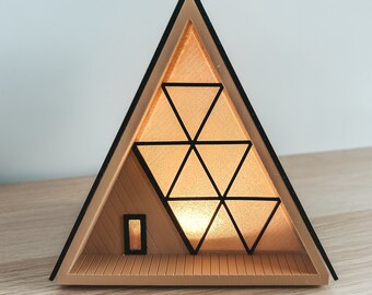 Lamp Neutral Bedside Table Lamp Cabin Housewarming Gift Christmas Home Decor Lamp cabin home decor gift for cabin lover outdoor decor gift