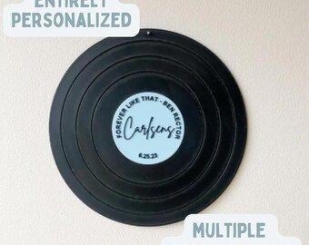 Custom Vinyl Record Anniversary Gift Retro Wedding Keepsake First Dance Song Personalized Home Decor for Newlywed wall art home decor custom