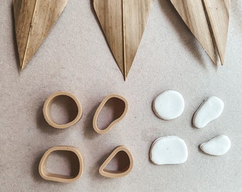 Organic Basic Shapes Polymer Clay Cutters  3D printed polymer clay cutters  Clay Cutters  Boho Clay Cutter  Boho Earring Cutter