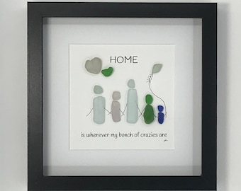 Customized Sea Glass Family Art