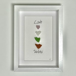 Sea Glass Art Love Wins