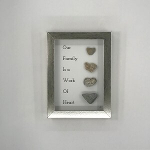 Heart Shaped Wall Art &quot;Our Family is a work of Heart&quot;