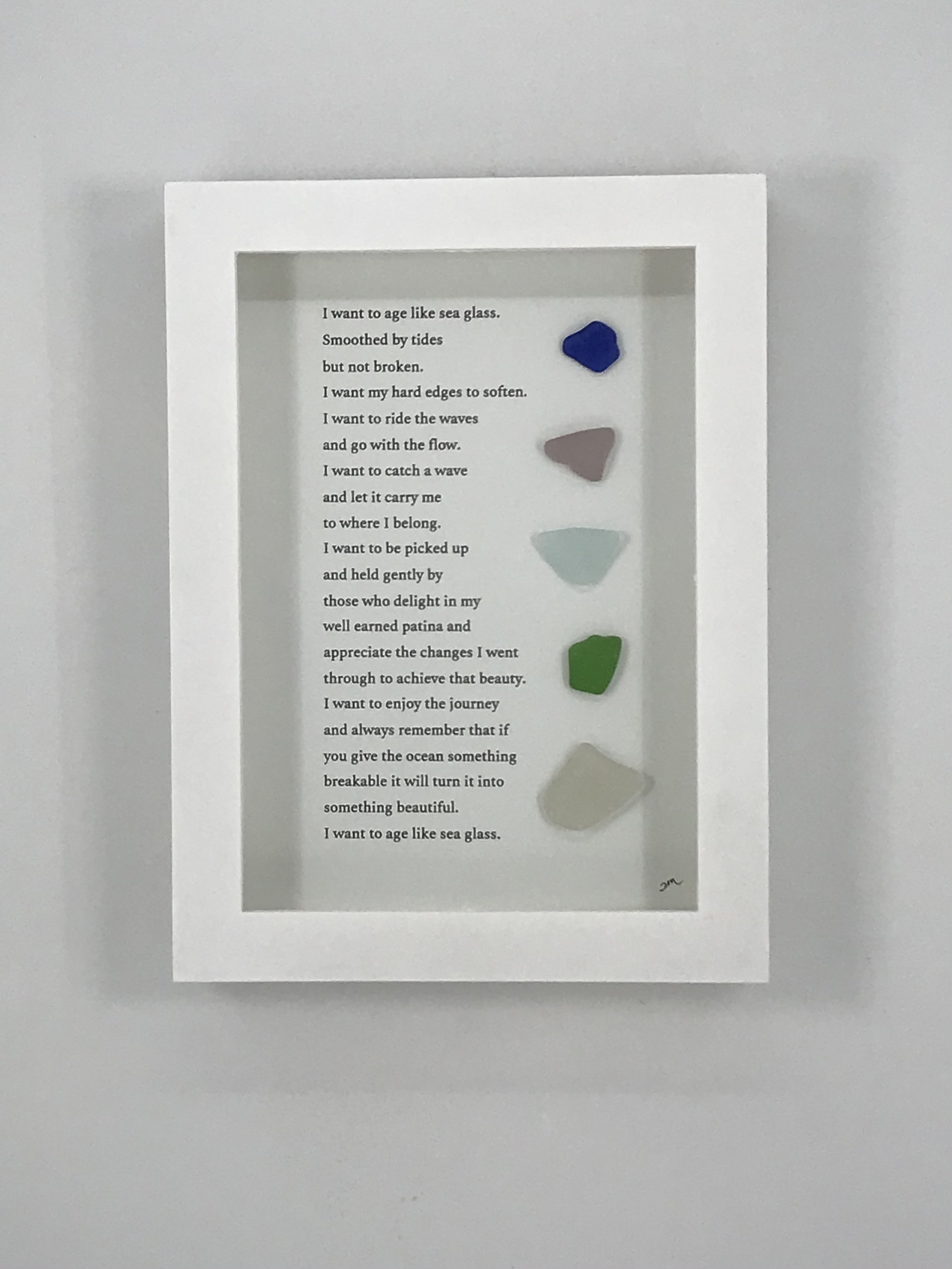 5x7 Sea Glass Poem i Want to Age Like Sea Glass... Etsy UK