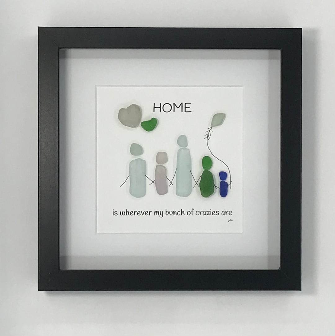 Customized Sea Glass Family Art - Etsy