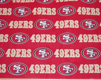 49ers Cotton Fabric Etsy