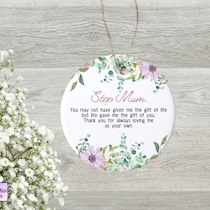 Step Mum Ceramic Keepsake: Sentimental Poem Gift