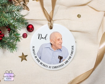 Memorial Photo Bauble | Christmas Tree Decoration | Remembrance Keepsake | Loving Memory Hanging Decoration | Gift for Bereavement