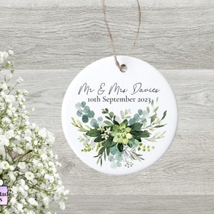 Personalised Wedding Keepsake Gift | Sentimental | Eucalyptus Wedding Decor | Wedding Couple Gift | Marriage Gift | Wedding Anniversary Gift