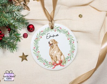 Golden Retriever Christmas Decoration | Golden Retriever Tree Ornament | Personalised Golden Retriever Bauble | Retriever Christmas Gift