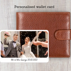 Tarjeta personalizada con foto tipo billetera: regalo único para pareja/esposa/marido para aniversario, día de San Valentín, etc.