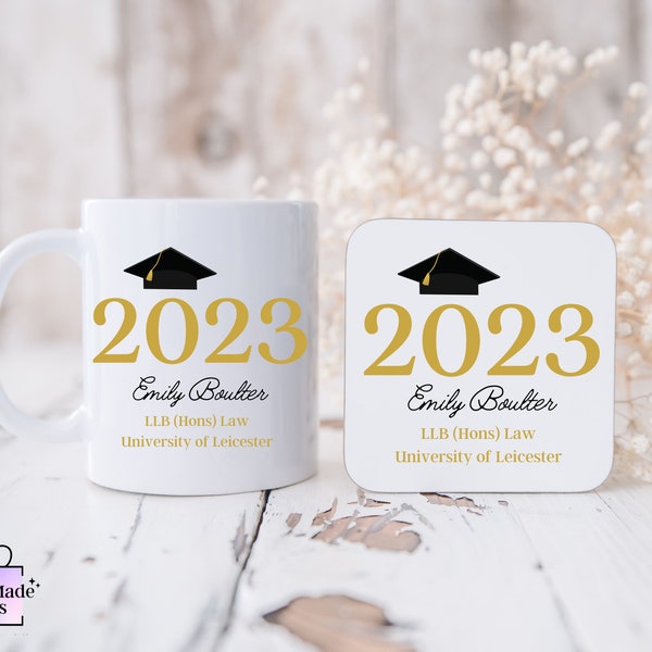 Personalised Graduation Mug | Graduation Keepsake | Class of 2023 Memorabilia | Gift for University Graduation | Graduation Photo Gift